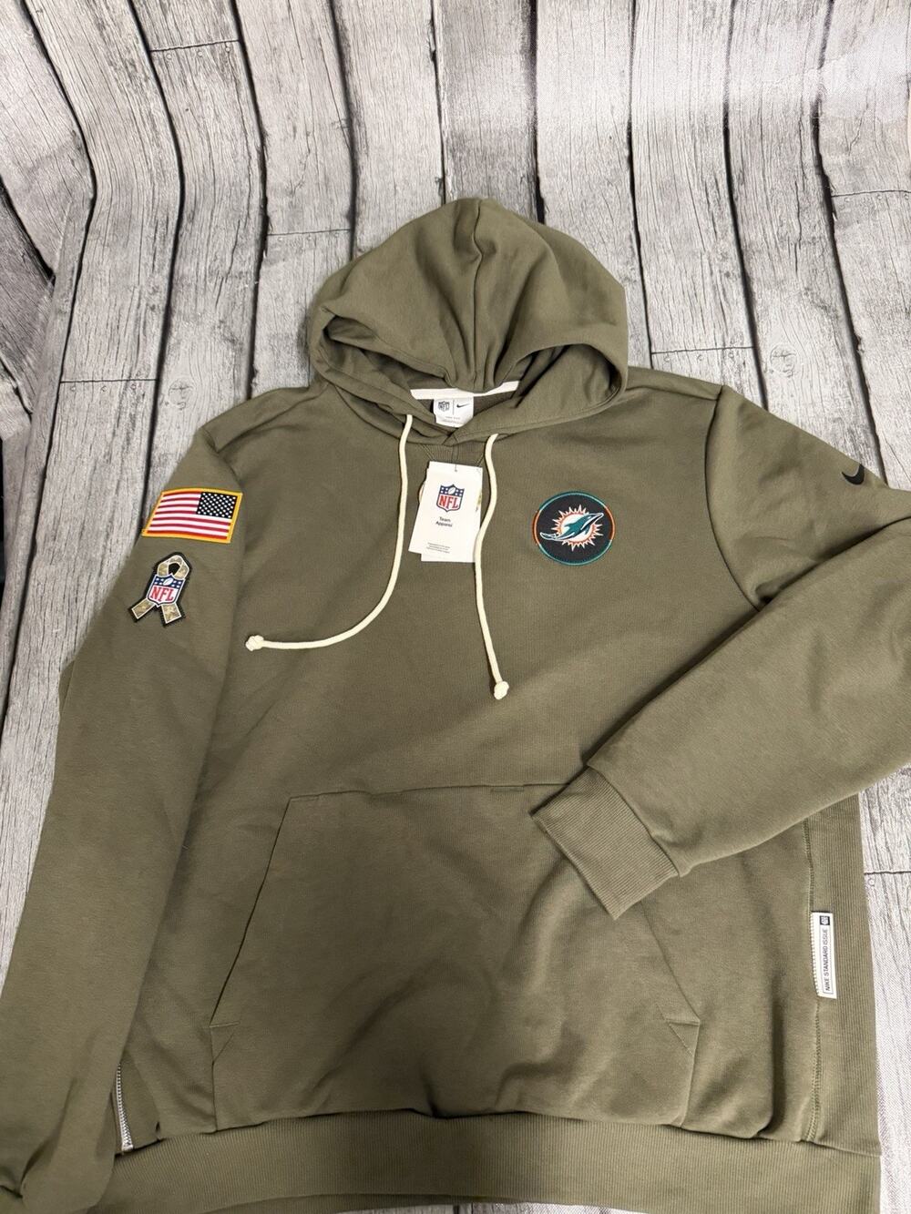Nike AUTHENTIC Miami Dolphins 2025 Salute to Service Standard Issue Hoodie XL